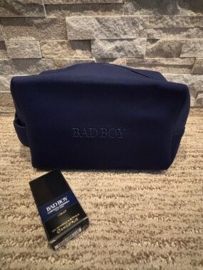 Carolina Herrera “Bad Boy” Toiletry Bag & Bad Boy Cobalt Cologne Sample